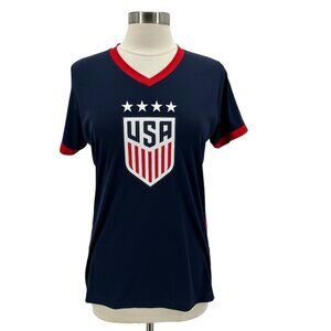 USWNT Players Womens Medium Jersey USA Megan Rapinoe Soccer Blue Red
